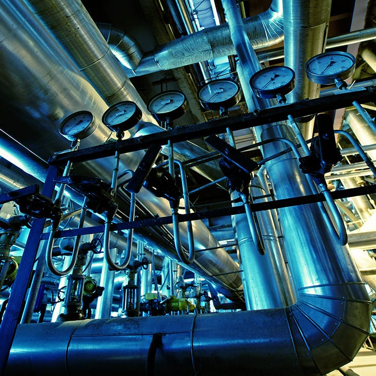 Inside of a gas utility facility